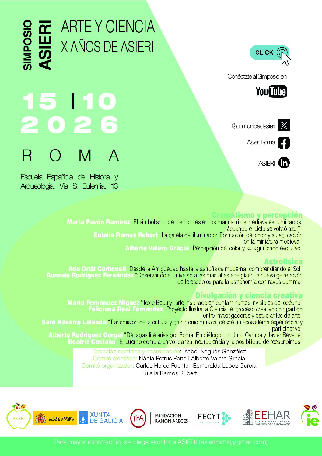 CARTEL SIMPOSIO 2026 - ARTE Y CIENCIA y X AÑOS ASIERI